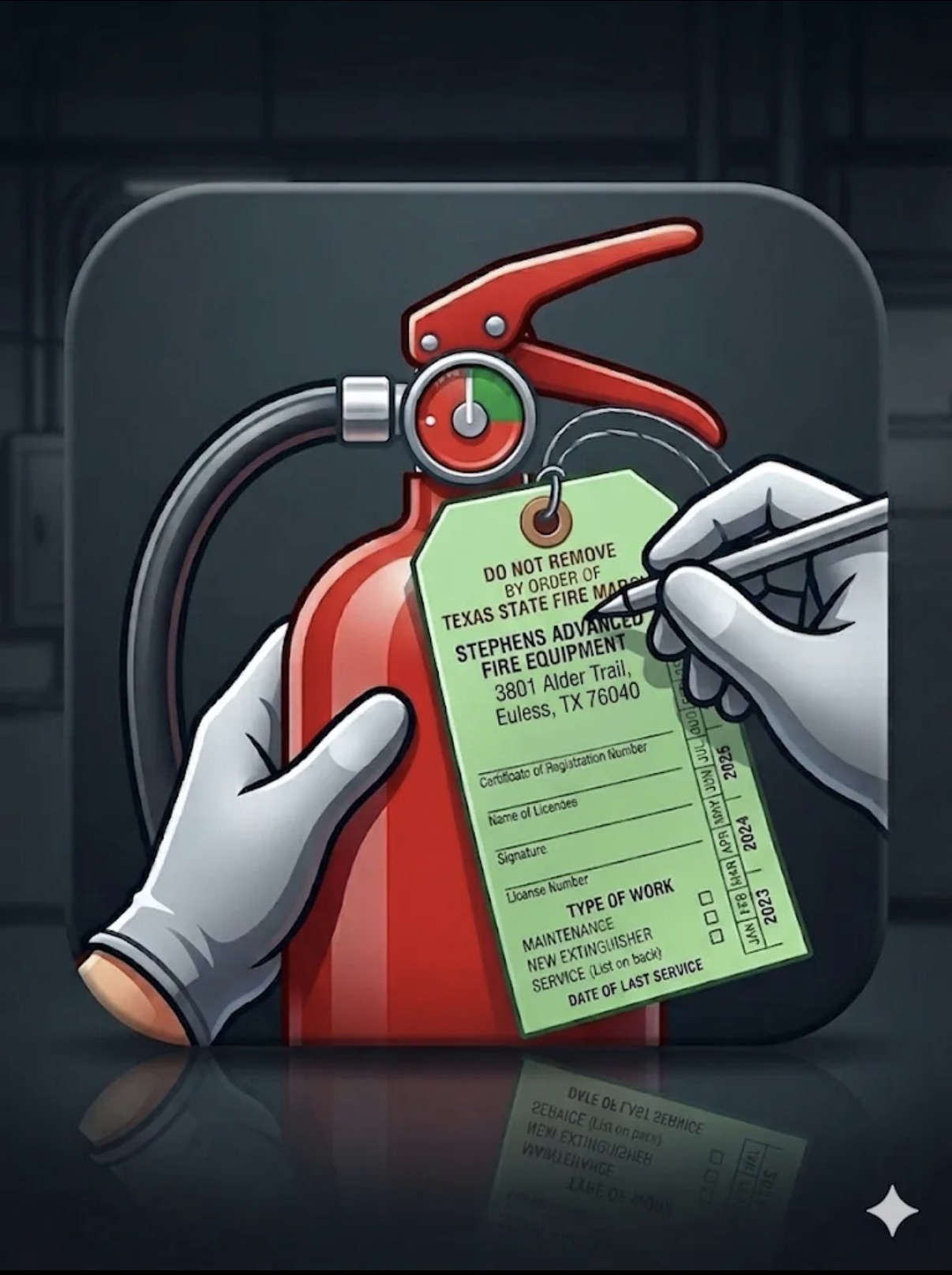 Fire extinguisher inspection